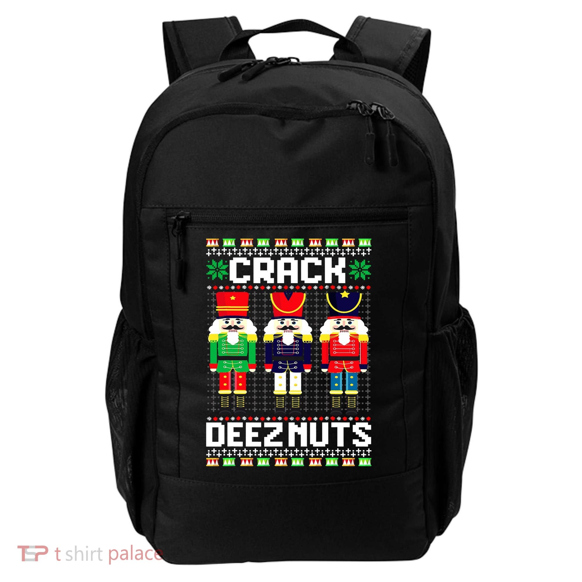 Crack Deez Nuts Nutcracker Nut Xmas Pajama Matching Backpack