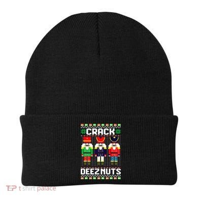 Crack Deez Nuts Nutcracker Nut Xmas Pajama Matching Beanie