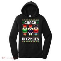 Crack Deez Nuts Nutcracker Nut Xmas Pajama Matching Women's Hoodie thumb 0