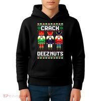 Crack Deez Nuts Nutcracker Nut Xmas Pajama Matching Kids Hoodie thumb 4