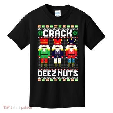 Crack Deez Nuts Nutcracker Nut Xmas Pajama Matching Kids T-Shirt