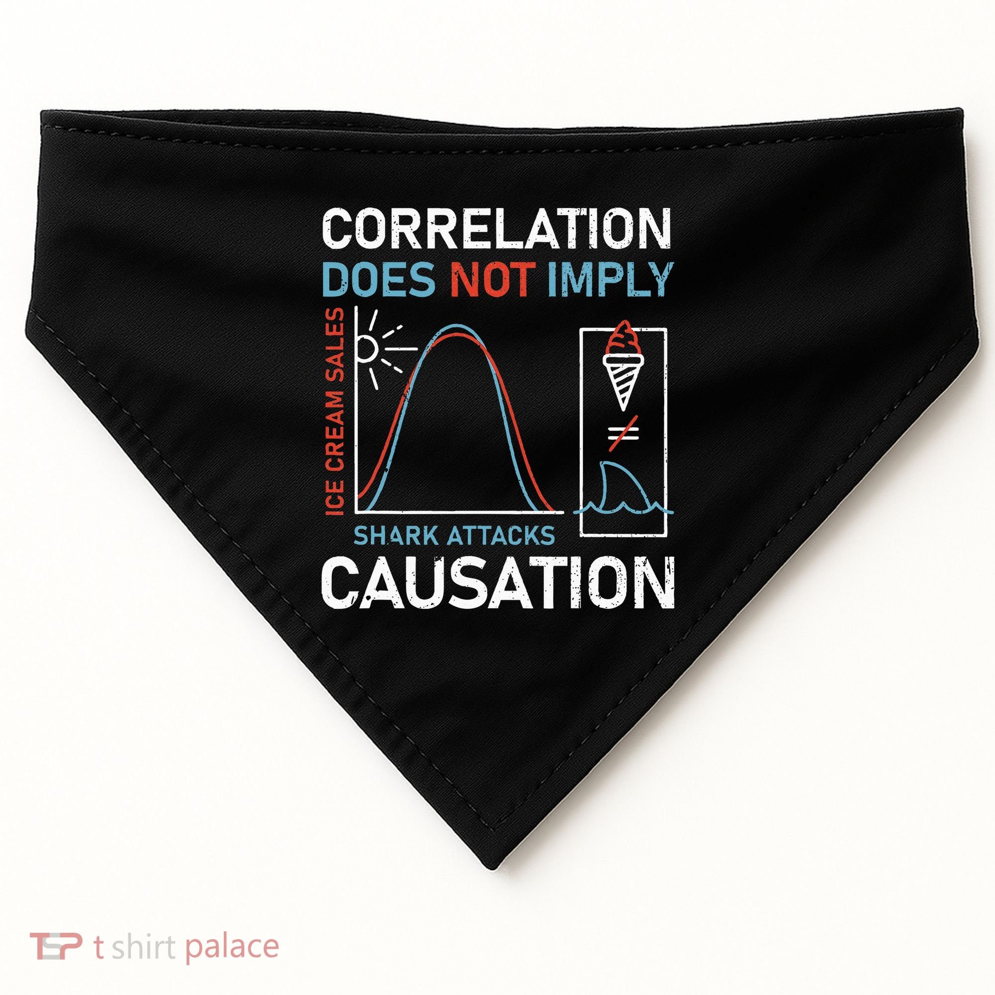 Correlation Does Not Imply Causation USA-Made Doggie Bandana