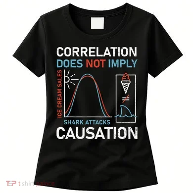 Correlation Does Not Imply Causation Women's T-Shirt
