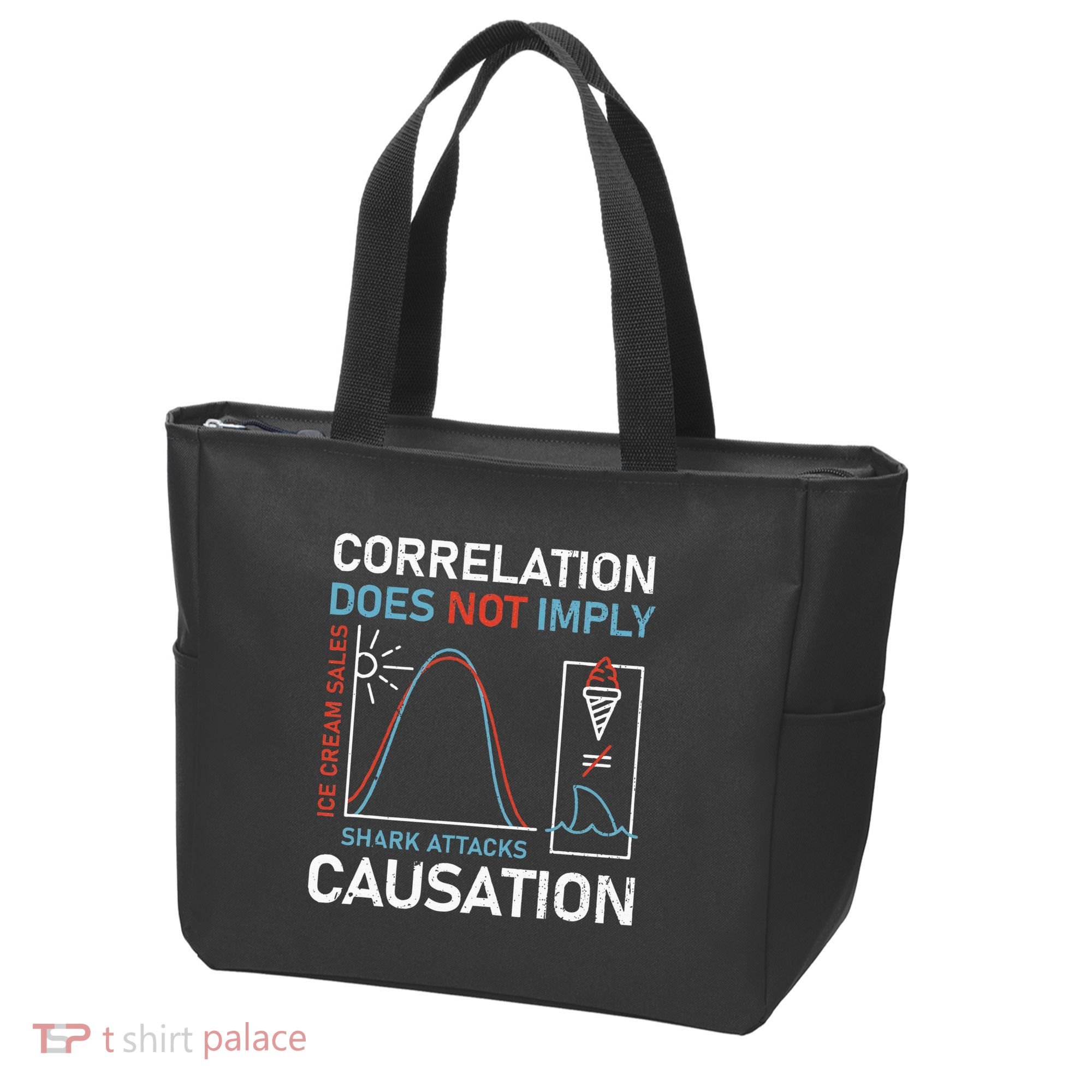 Correlation Does Not Imply Causation Tote Bag