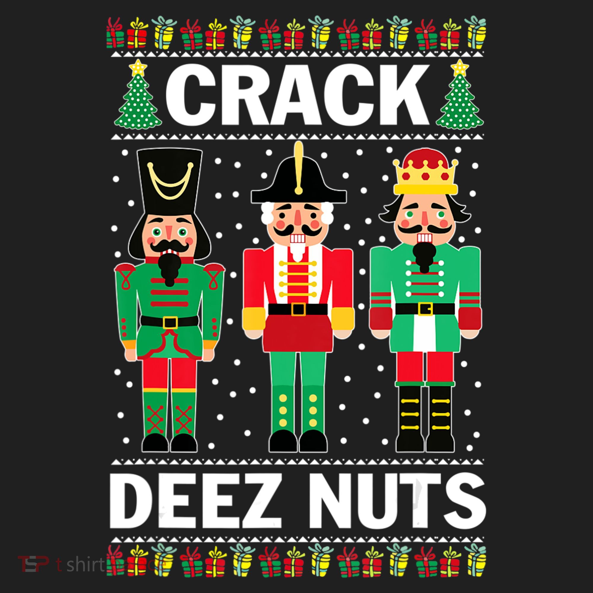 Crack Deez Nuts Christmas Women's Sweatshirt
