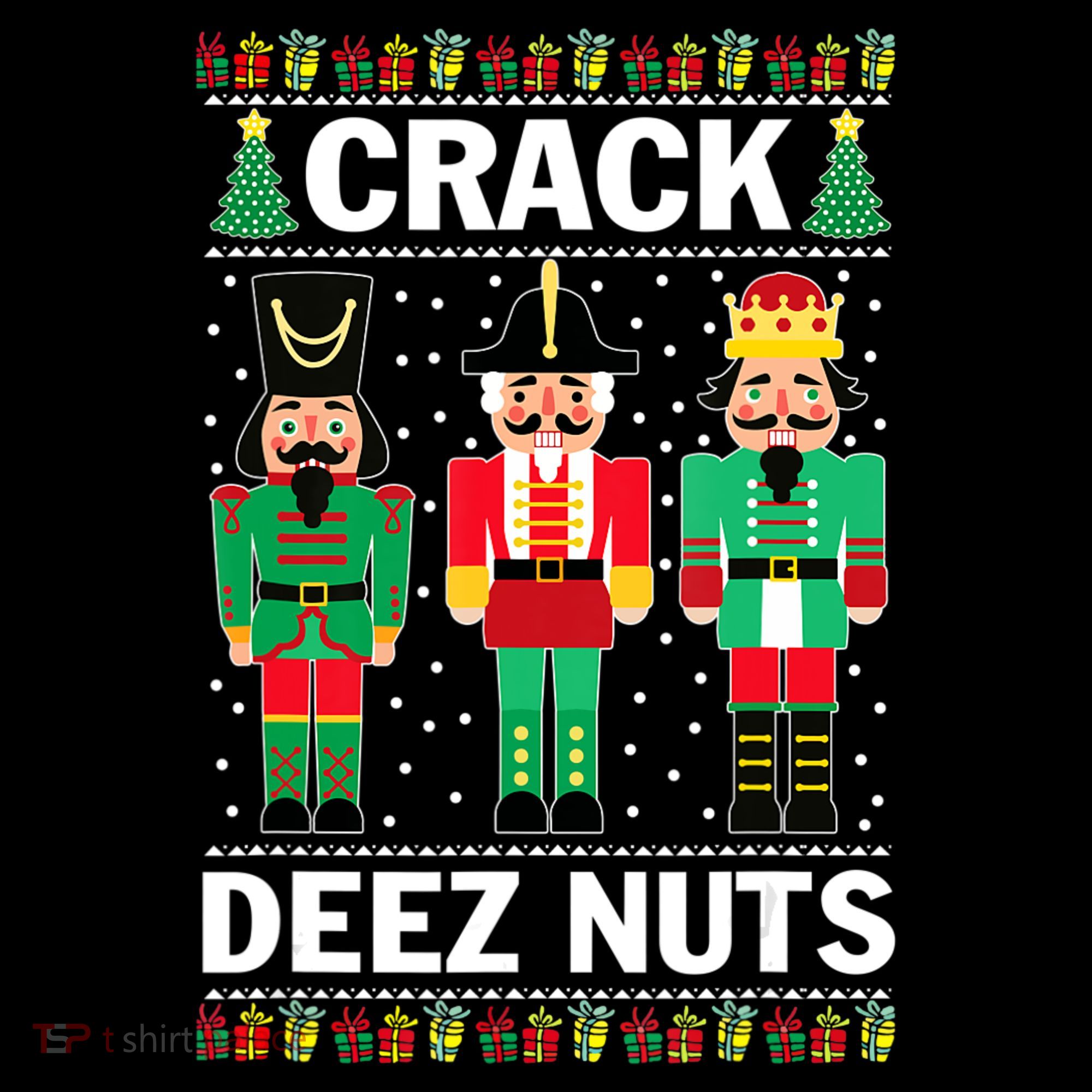 Crack Deez Nuts Christmas Women's Hoodie