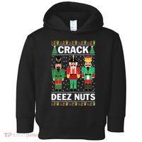 Crack Deez Nuts Christmas Toddler Hoodie thumb 0