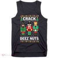 Crack Deez Nuts Christmas Tank Top thumb 0
