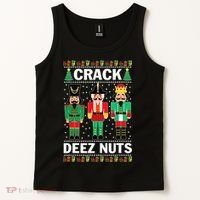 Crack Deez Nuts Christmas Tank Top thumb 2