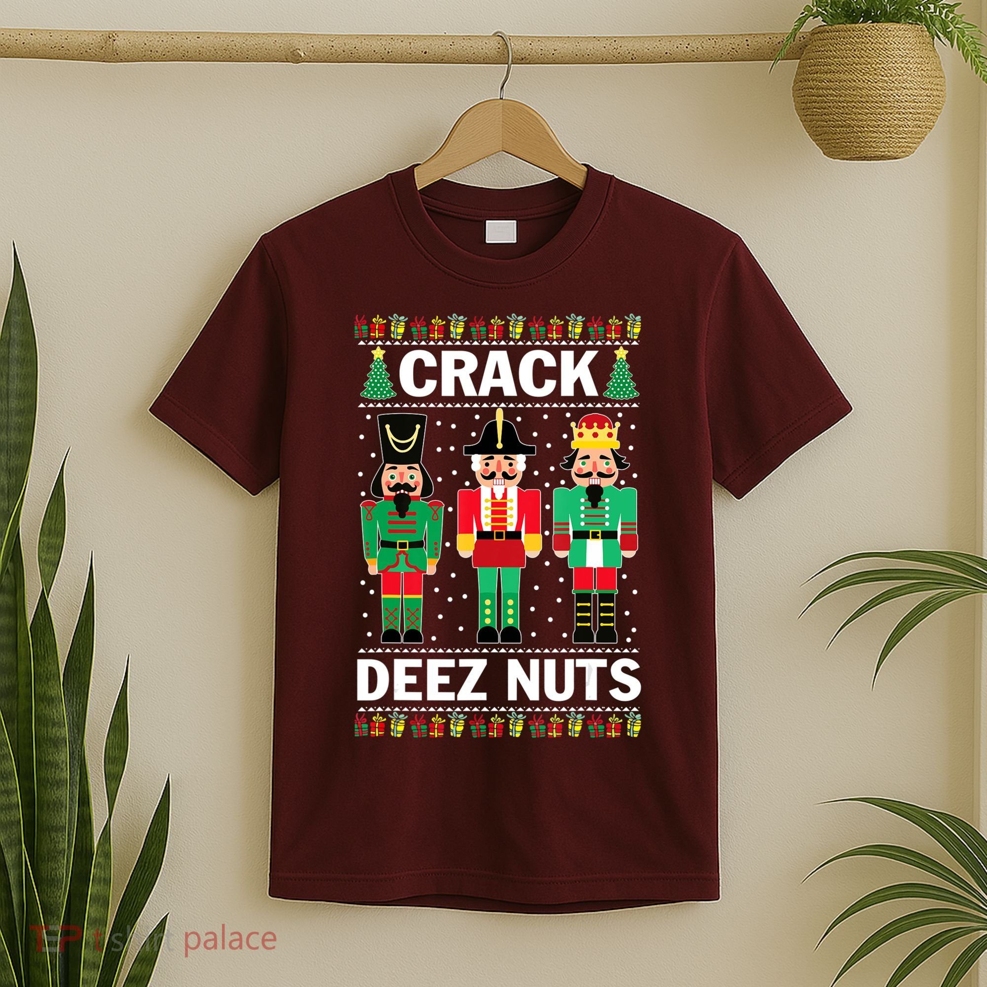 Crack Deez Nuts Christmas T-Shirt