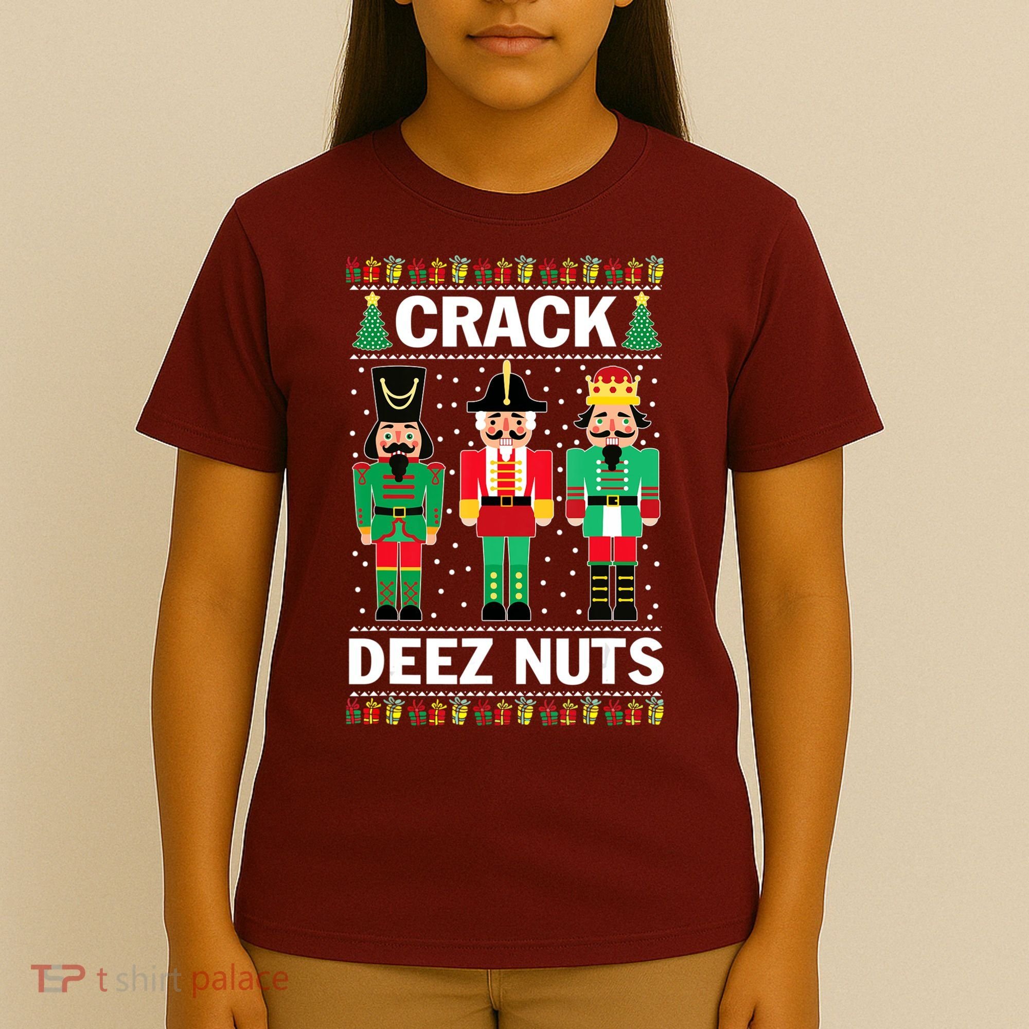 Crack Deez Nuts Christmas T-Shirt