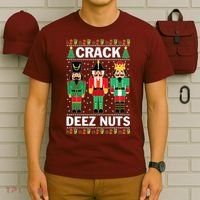 Crack Deez Nuts Christmas T-Shirt thumb 6