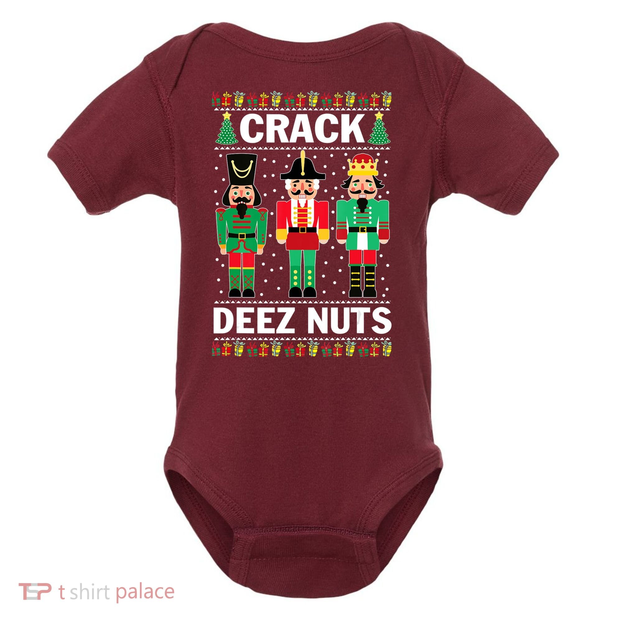Crack Deez Nuts Christmas Baby Bodysuit