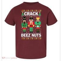 Crack Deez Nuts Christmas Toddler T-Shirt thumb 0