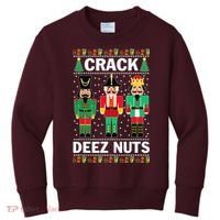 Crack Deez Nuts Christmas Kids Sweatshirt thumb 0