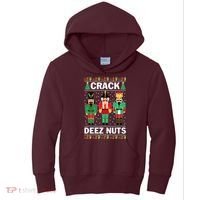 Crack Deez Nuts Christmas Kids Hoodie thumb 0