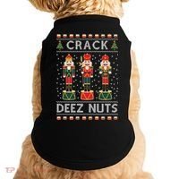 Crack Deez Nuts Funny Ugly Christmas Doggie Tank thumb 0