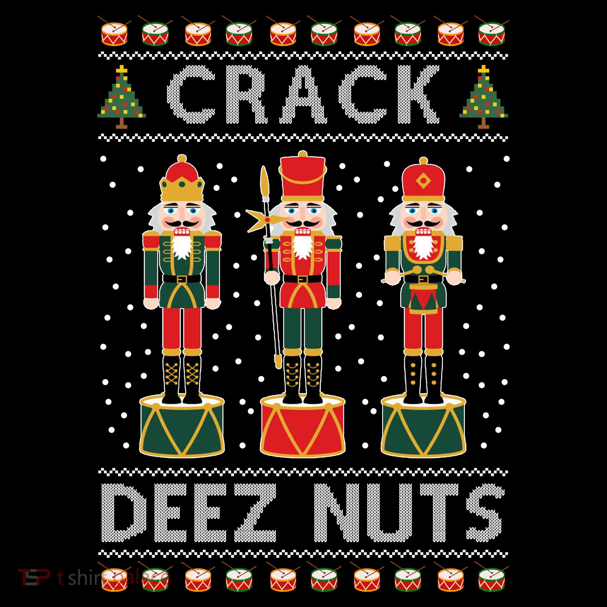 Crack Deez Nuts Funny Ugly Christmas Backpack