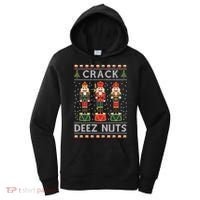 Crack Deez Nuts Funny Ugly Christmas Women's Hoodie thumb 0