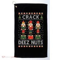 Crack Deez Nuts Funny Ugly Christmas Golf Towel thumb 0