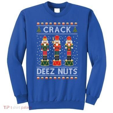 Crack Deez Nuts Funny Ugly Christmas Sweatshirt