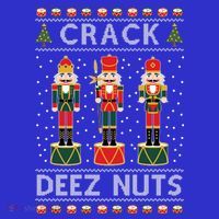 Crack Deez Nuts Funny Ugly Christmas Toddler T-Shirt thumb 4