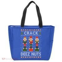 Crack Deez Nuts Funny Ugly Christmas Tote Bag thumb 0