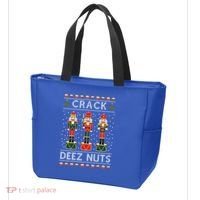 Crack Deez Nuts Funny Ugly Christmas Tote Bag thumb 3