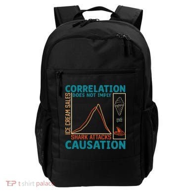 Correlation Does Not Imply Causation Shark Attacks Ice Cream Gift Backpack