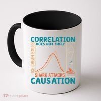 Correlation Does Not Imply Causation Shark Attacks Ice Cream Gift Coffee Mug thumb 0