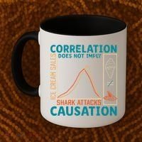 Correlation Does Not Imply Causation Shark Attacks Ice Cream Gift Coffee Mug thumb 2