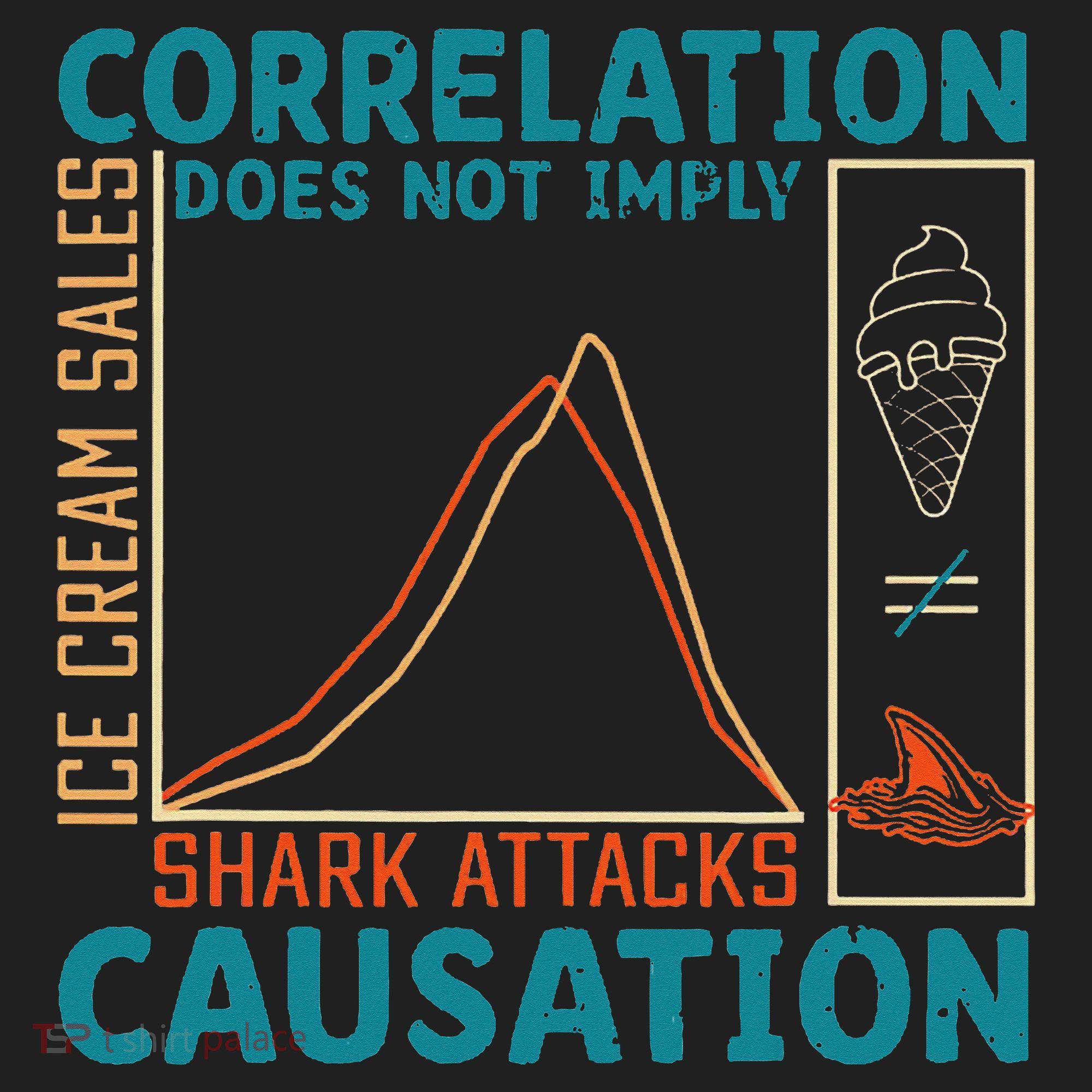 Correlation Does Not Imply Causation Shark Attacks Ice Cream Gift Beanie
