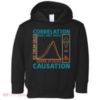 Correlation Does Not Imply Causation Shark Attacks Ice Cream Gift Toddler Hoodie thumb 0
