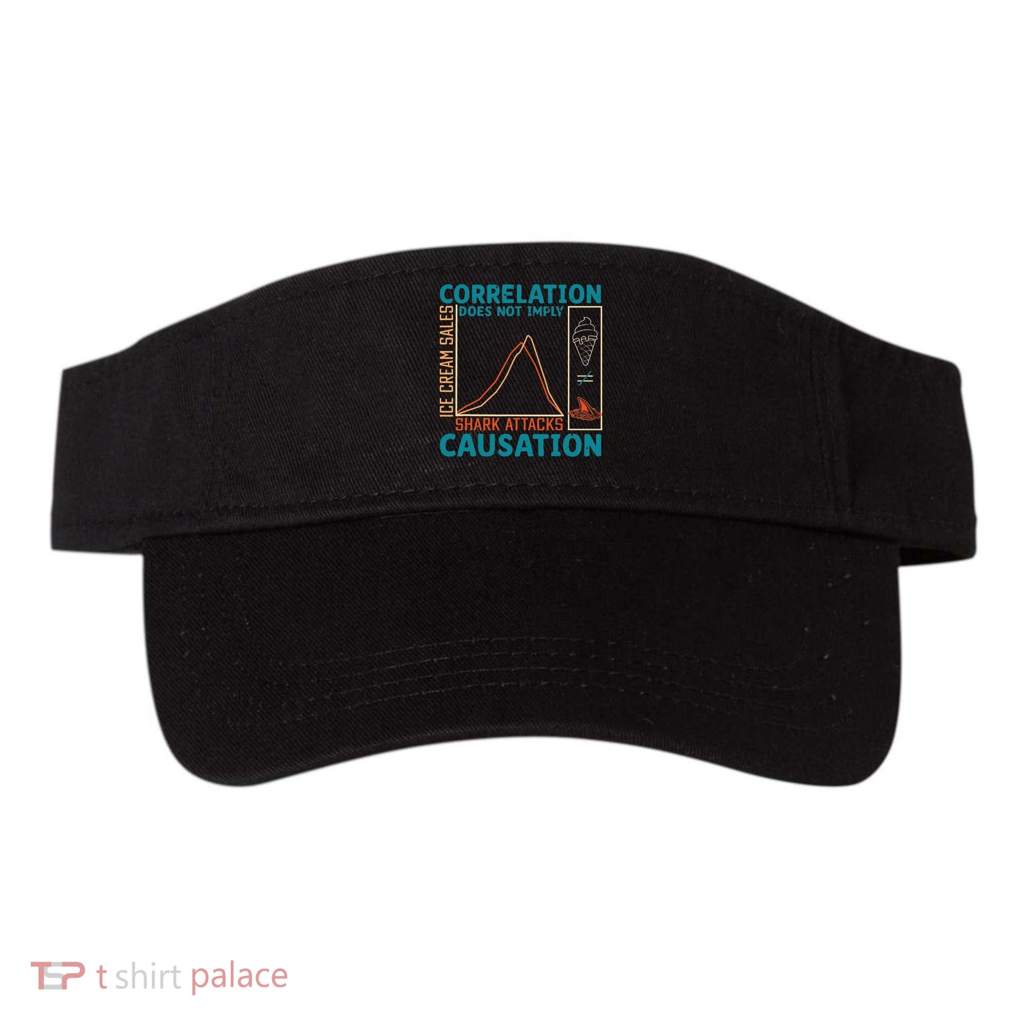 Correlation Does Not Imply Causation Shark Attacks Ice Cream Gift Visor