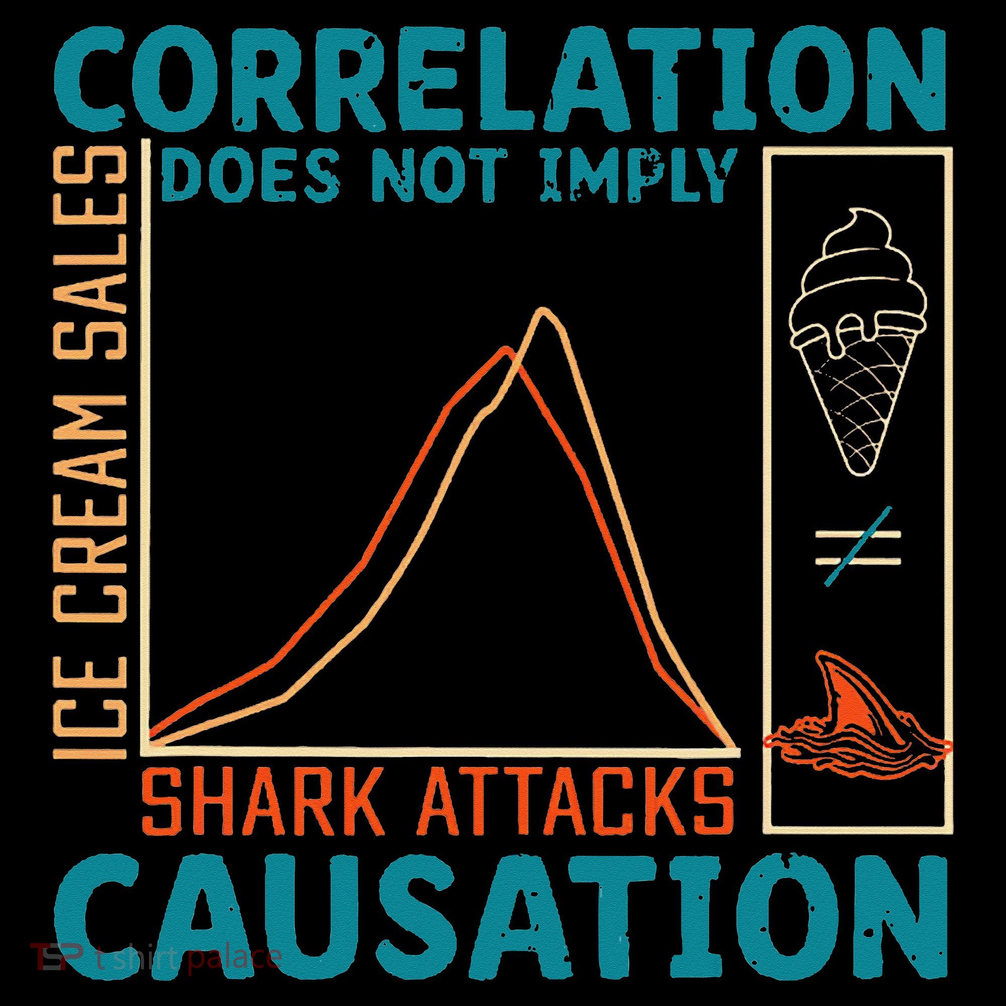 Correlation Does Not Imply Causation Shark Attacks Ice Cream Gift Visor