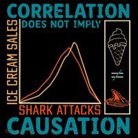 Correlation Does Not Imply Causation Shark Attacks Ice Cream Gift Women's T-Shirt thumb 6