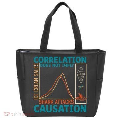 Correlation Does Not Imply Causation Shark Attacks Ice Cream Gift Tote Bag