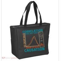 Correlation Does Not Imply Causation Shark Attacks Ice Cream Gift Tote Bag thumb 2