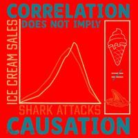 Correlation Does Not Imply Causation Shark Attacks Ice Cream Gift Santa Hat thumb 1