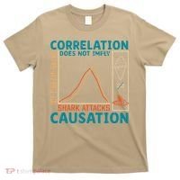 Correlation Does Not Imply Causation Shark Attacks Ice Cream Gift T-Shirt thumb 0