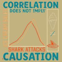 Correlation Does Not Imply Causation Shark Attacks Ice Cream Gift Kids T-Shirt thumb 2