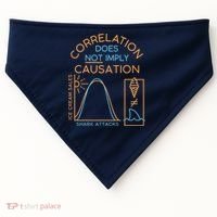 Correlation Does Not Imply Causation USA-Made Doggie Bandana thumb 0