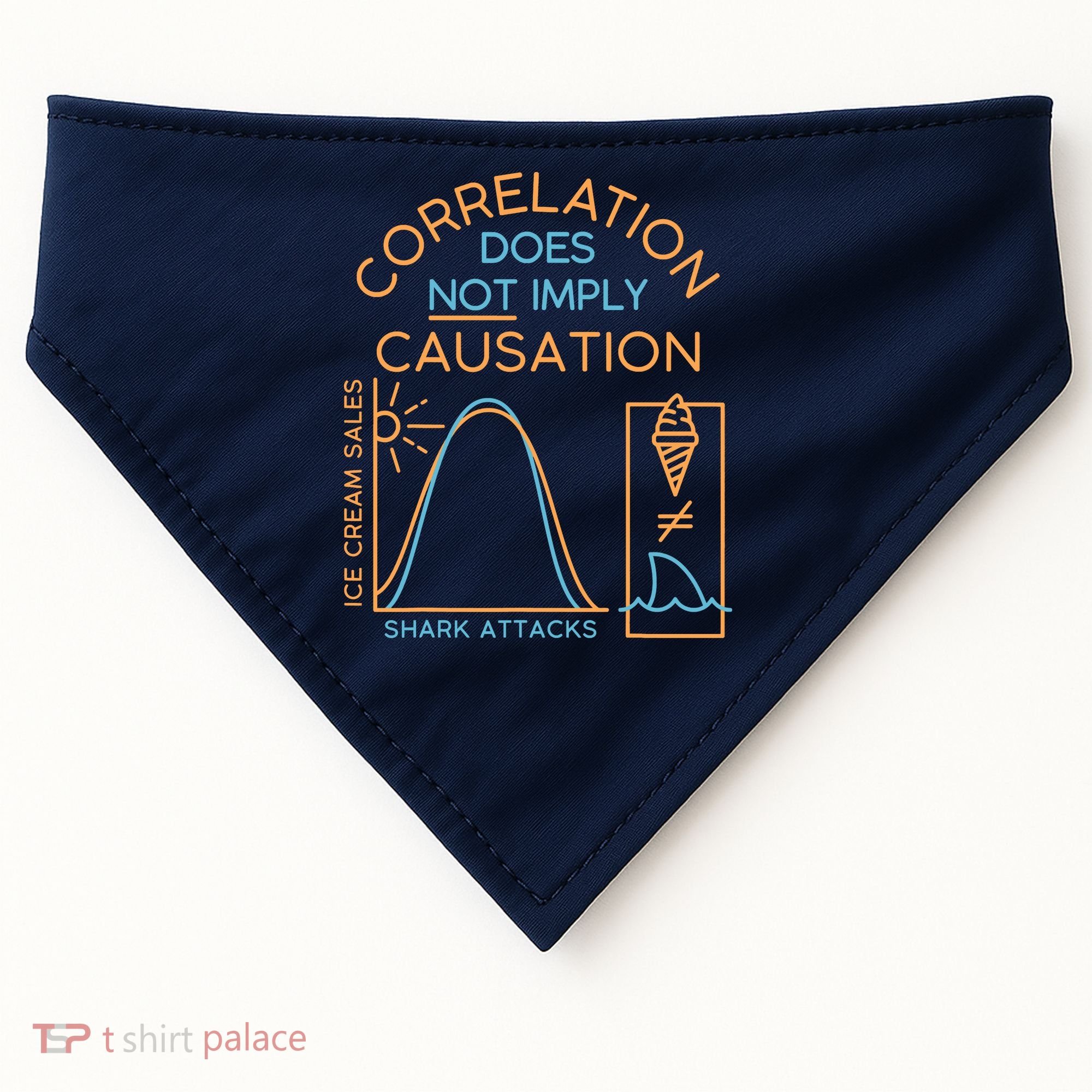 Correlation Does Not Imply Causation USA-Made Doggie Bandana