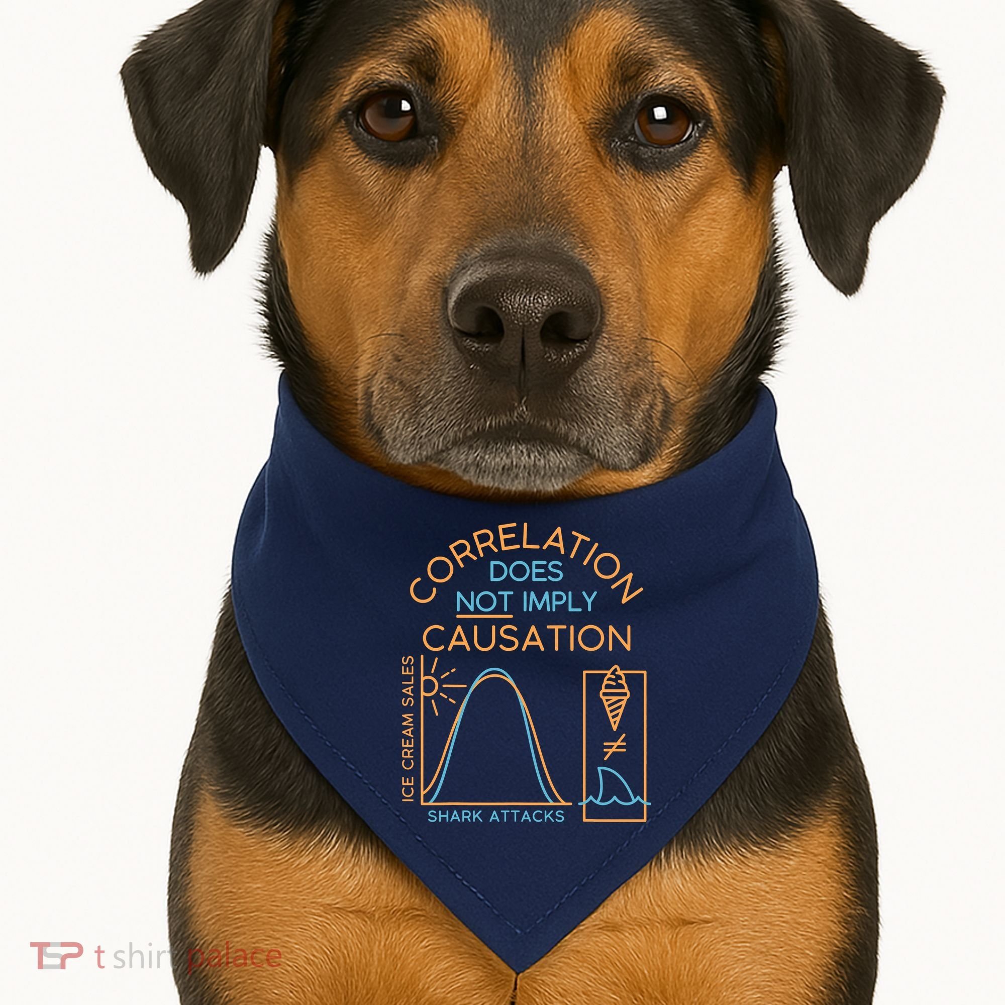 Correlation Does Not Imply Causation USA-Made Doggie Bandana