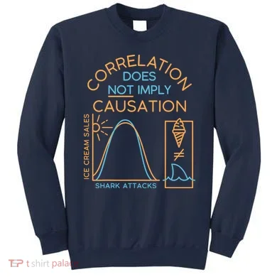 Correlation Does Not Imply Causation Sweatshirt