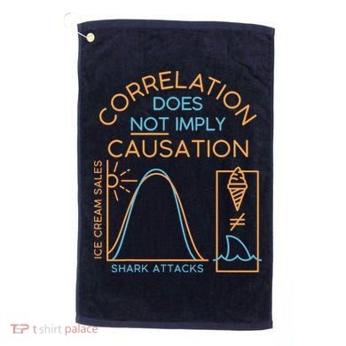 Correlation Does Not Imply Causation Golf Towel