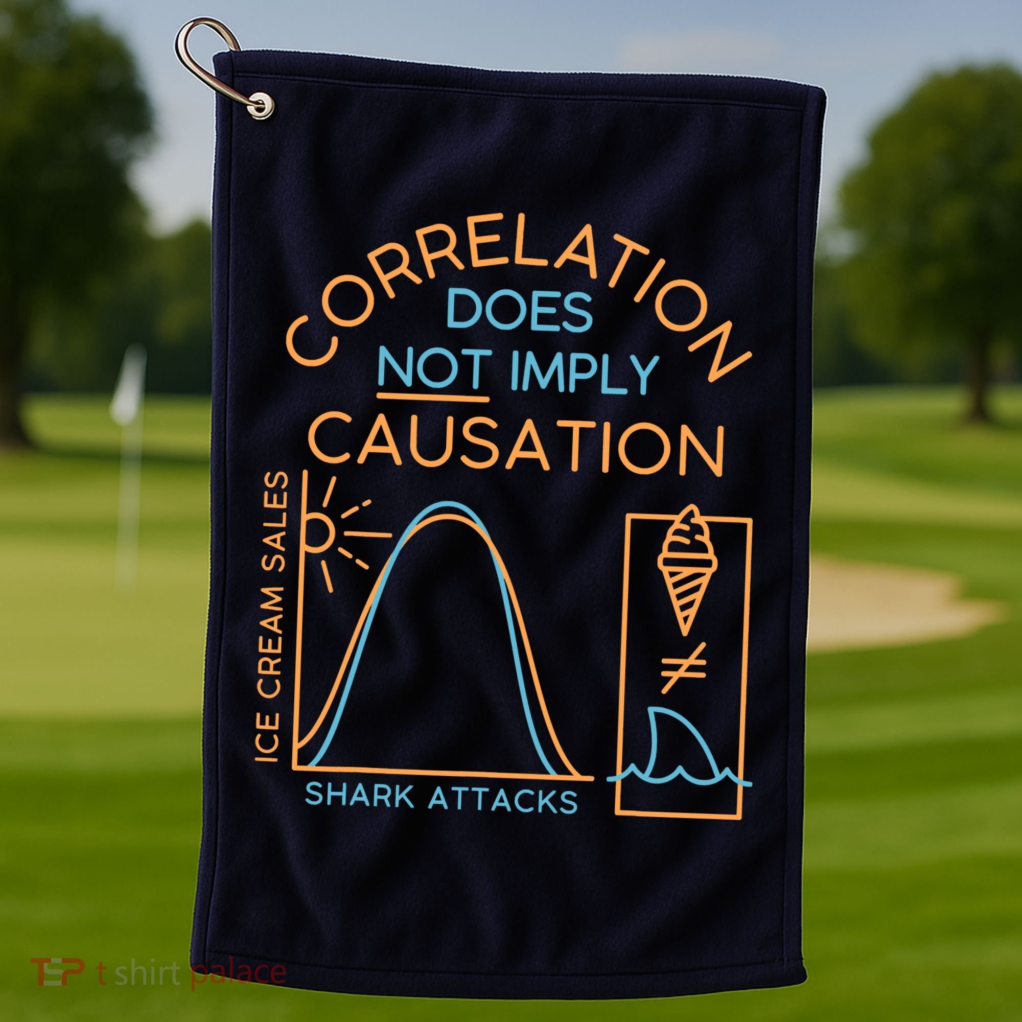 Correlation Does Not Imply Causation Golf Towel
