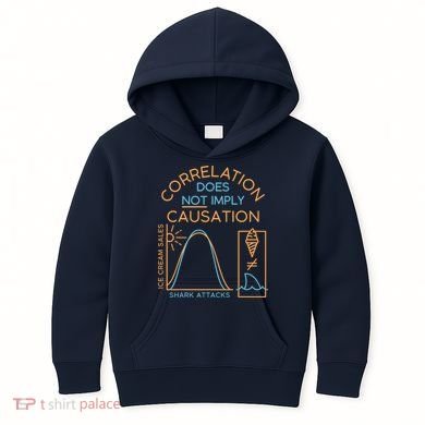 Correlation Does Not Imply Causation Kids Hoodie