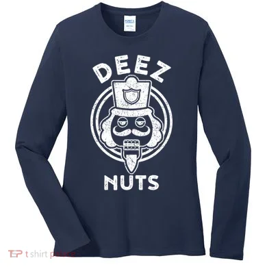 Christmas Deez Nuts Nutcracker Funny Women's Long Sleeve Shirt
