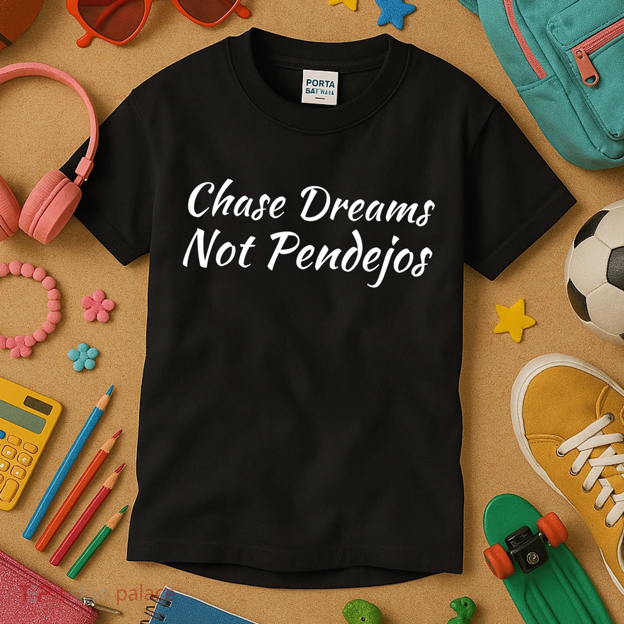 Chase Dreams Not Pendejos Hustlers Dreamers Inspirational Kids T-Shirt